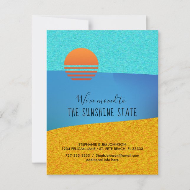 Anúncio Abstrato movido para o novo endereço do Sunshine S (Frente)