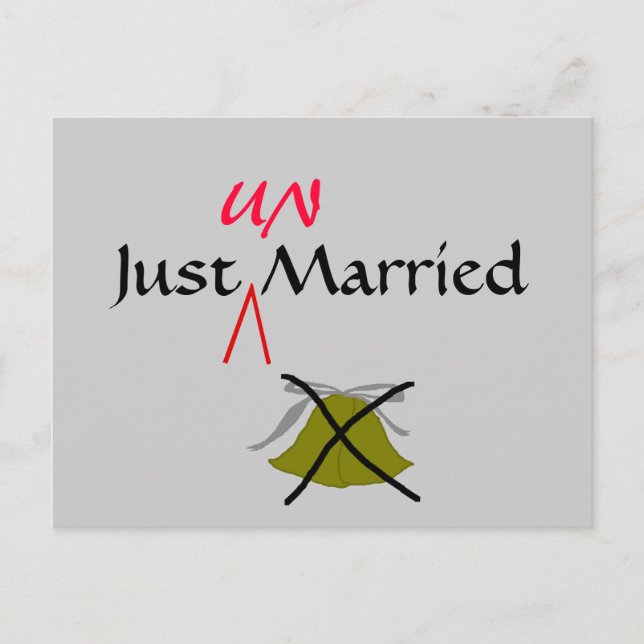 Anúncio Acaba de se divorciar - cartão postal (Frente)