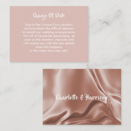 Anúncio Adiado de Alteração de Data de Casamento