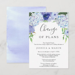 Anúncio adiado de casamento do Blue Hydrangea