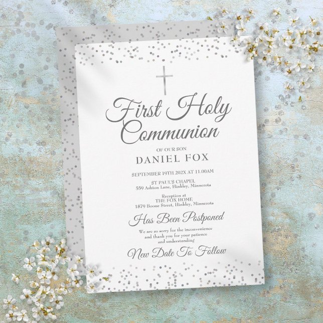 Anúncio Adiado Prata Primeira Comunhão (Postponed Announcement Silver First Holy Communion)