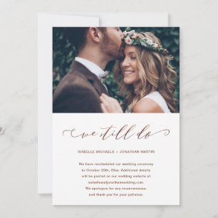 Anúncio Adiamento de Casamento Ainda Nos Casamos Foto