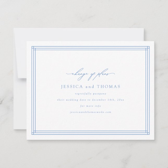 Anúncio Adiamento de Casamento da Janela Chic Altere a Dat (Frente)