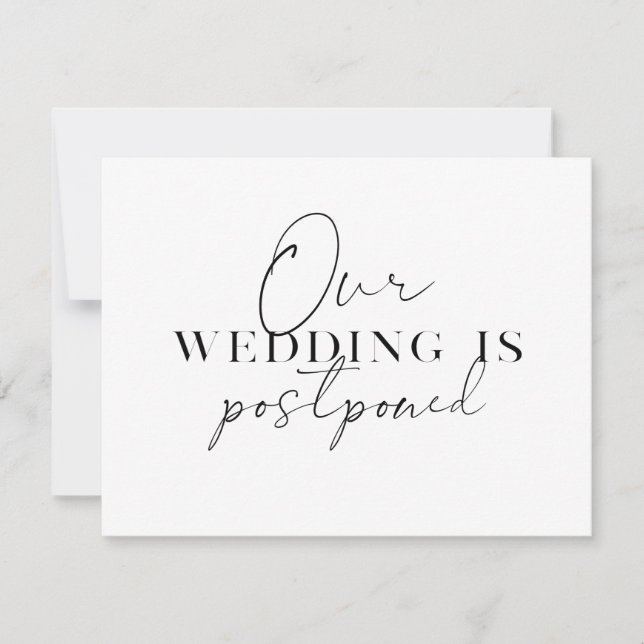 Anúncio Adiamento de Casamento de Alterações Modernas de P (Frente)