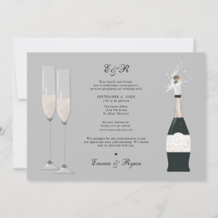 Anúncio Adiar Data do Casamento Segurar Champanhe Alteraçã