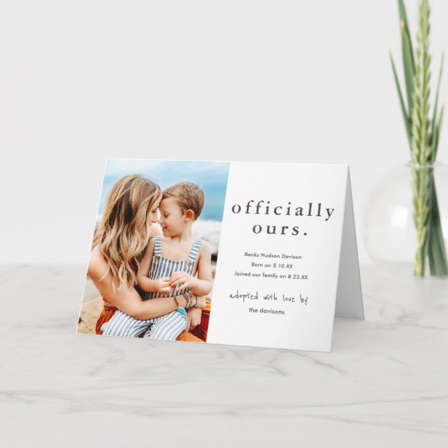 Anúncio Adoção de Fotografias Oficialmente Mínima (Frente)