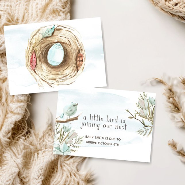 Anúncio Adorável de Gravidez de Bebê de Pássaro (Criador carregado)