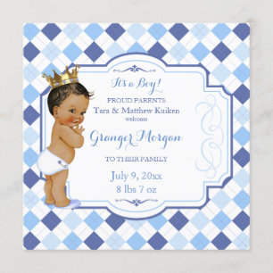 Anúncio Afro-americano Vintage Baby Crown Prince