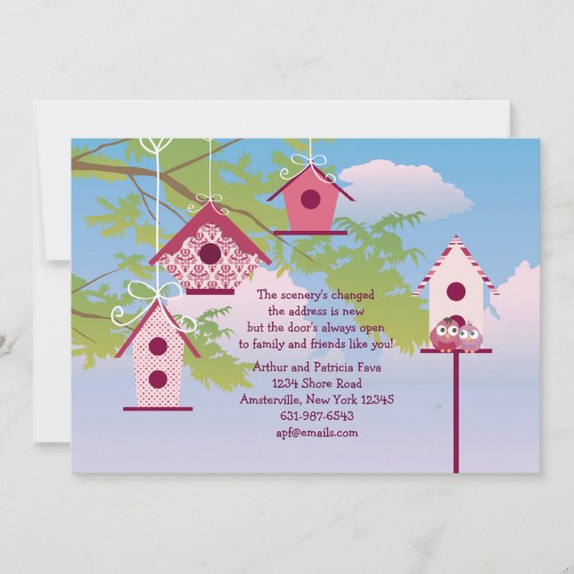 Anúncio Alojamento de Casas de Pássaros em Movimento (Frente)