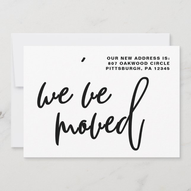 Anúncio Alteração de Endereço em Listras Pretas e Brancas (Frente)