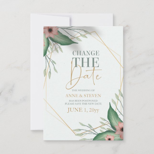 Anúncio Alteração do Aviso de Reagendamento de Data (Frente)