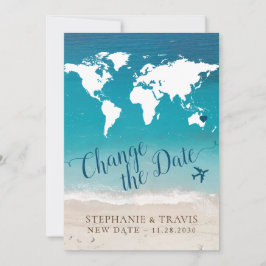 Anúncio Alterar a data do casamento de destino da praia