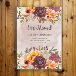 Anúncio Alterar Endereço Queda Autumn Burgundy Orange Flor