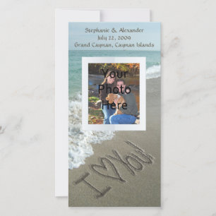 Anúncio Amo-te, Escrevendo, na praia.