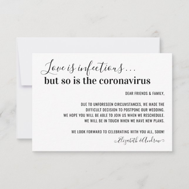 Anúncio Amor é Adiamento de Casamento Infeccioso19 (Frente)