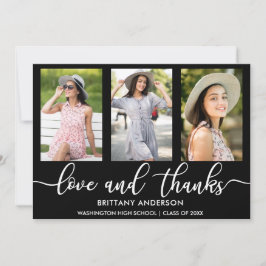 Anúncio Amor e Obrigados para Graduação de Fotos Moderno 3