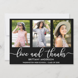 Anúncio Amor e Obrigados para Graduação de Fotos Moderno 3