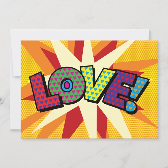 Anúncio AMOR Seu Balão de Fala Divertido Retrô (Frente)