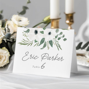 Anúncio Anemones Sage Eucalyptus Mesa Place Card