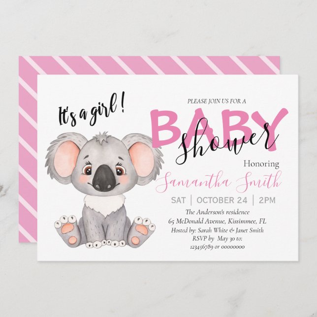 Anúncio animais do zoológico da selva chá de fraldas (Frente/Verso)