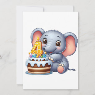 Anúncio Aniversário de 4 anos do Elefante Fofo