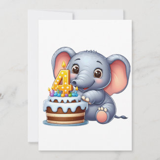 Anúncio Aniversário de 4 anos do Elefante Fofo