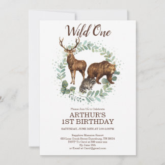 Anúncio Aniversário de Animais da Floresta, Um Selvagem