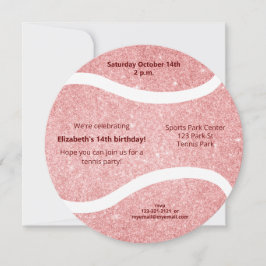 Anúncio Aniversário temático dos esportes de tênis de cint