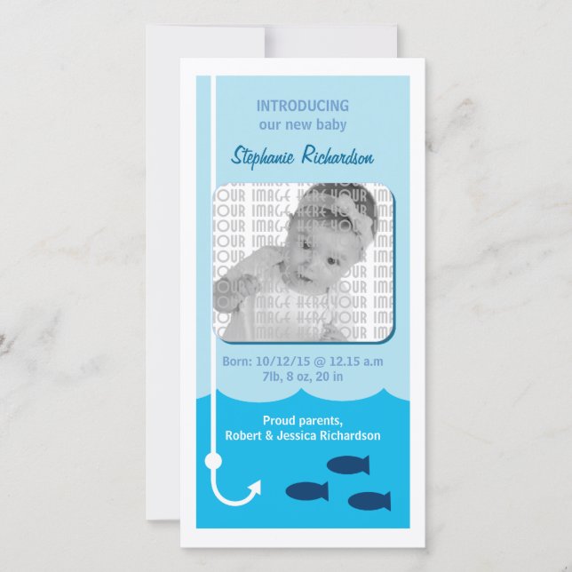 Anúncio Anunciamento De Bebê De Pesca De Baixa Costeira (Frente)