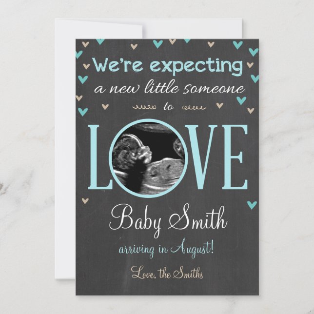 Anúncio Anunciamento de Gravidez do Amor Menino Azul (Frente)