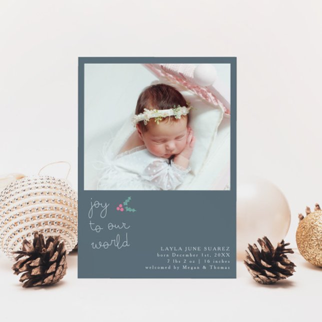 Anúncio Anunciamento de Nascimento da Foto Azul da Alegria (Criador carregado)