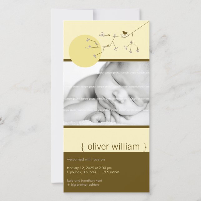 Anúncio Anunciamento de Nascimento do Bebê e da Família (Frente)