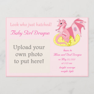 Anúncio Anunciamento de Nascimento do Dragão Hatchling par