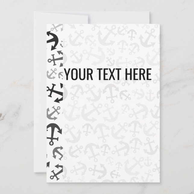 Anúncio Anunciamento do Padrão de Âncora Marinha Preta (Frente)