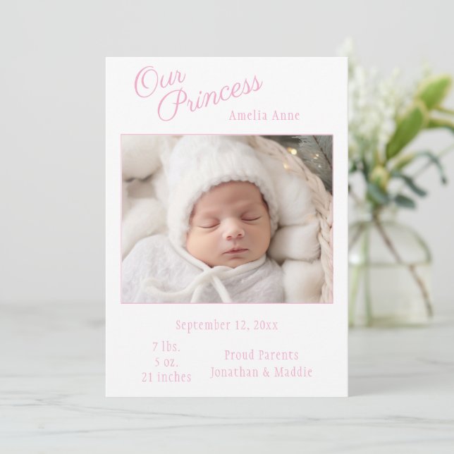 Anúncio Anunciante de Nascimento do Bebê Fotográfico da Pr (Em pé/Frente)