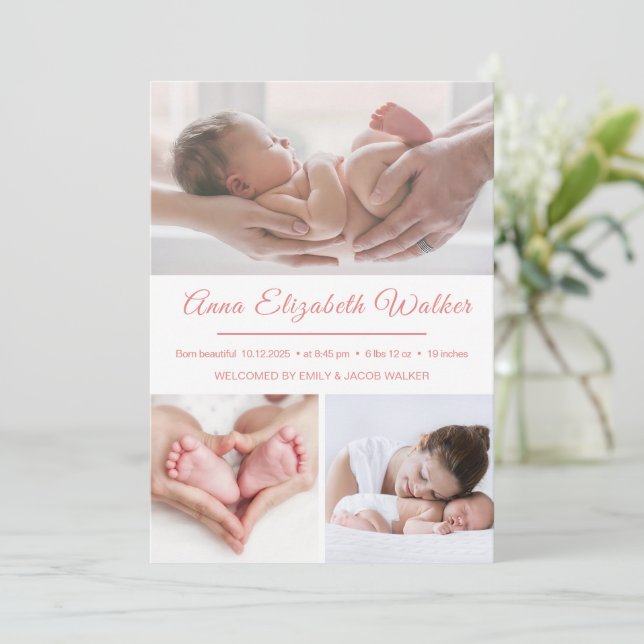 Anúncio Apresentando as estatísticas de natalidade de recé (Em pé/Frente)