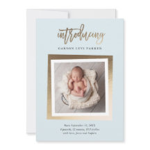 Apresentando o moderno e Dourado Script Baby Photo