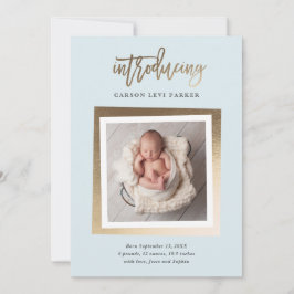 Anúncio Apresentando o moderno e Dourado Script Baby Photo