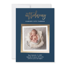 Apresentando o moderno e Dourado Script Baby Photo