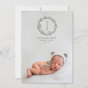 Anúncio Apresentando ramo desenhado à mão foto nascimento