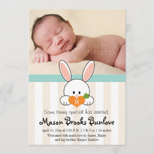 ANÚNCIO AQUA MONOGRAMMED BUNNY RABBIT ANUNCIAMENTO