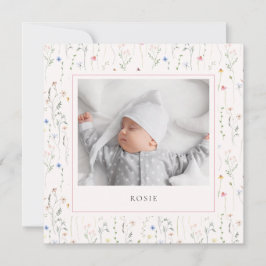 Anúncio aquarela flores silvestres Bebê Nascimento