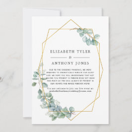 Anúncio Aquarela Geométrica Eucalipto Lista de Convidados 