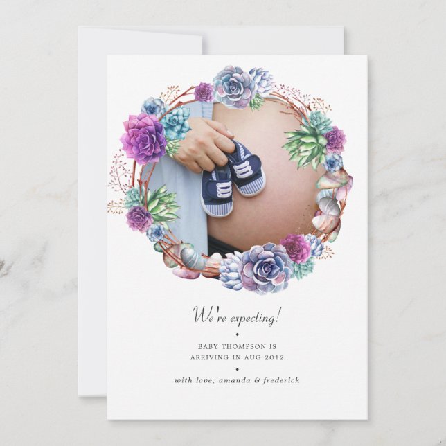 Anúncio Aquarela Suculta o Deserto Fotografia Gravidez (Frente)