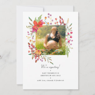 Anúncio Aquarelle Wildflower Photo Pregnancy