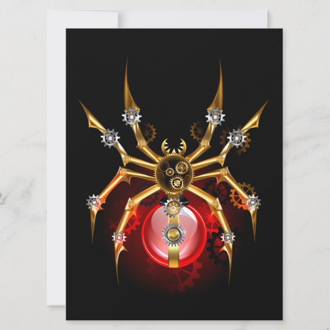 Anúncio Aranha steampunk em preto (Frente)