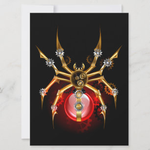 Anúncio Aranha steampunk em preto