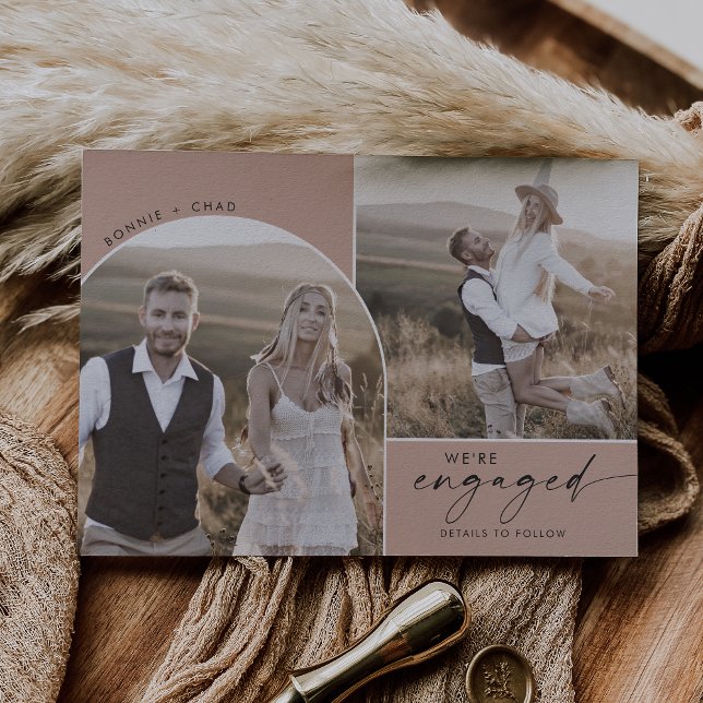 Anúncio Arca Modern Boho | Salmão 3 Noivado fotográfico (Criador carregado)