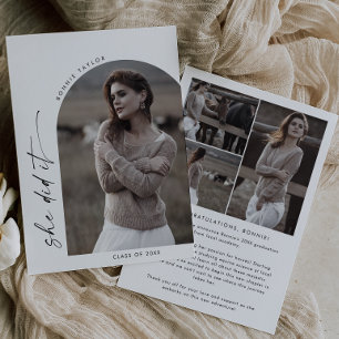 Anúncio Arch Modern Boho Ela Fez Graduação Fotográfica