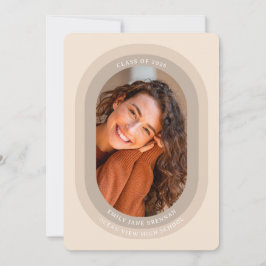 Anúncio Arched Photo Graduation Announcement Card